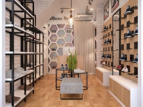 Mẫu thiết kế showroom giày dép tinh tế của Chị Hằng tại Quận 11, Thành phố Hồ Chí Minh