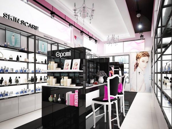 Shop thiet ke shop my pham nyx pro showroom