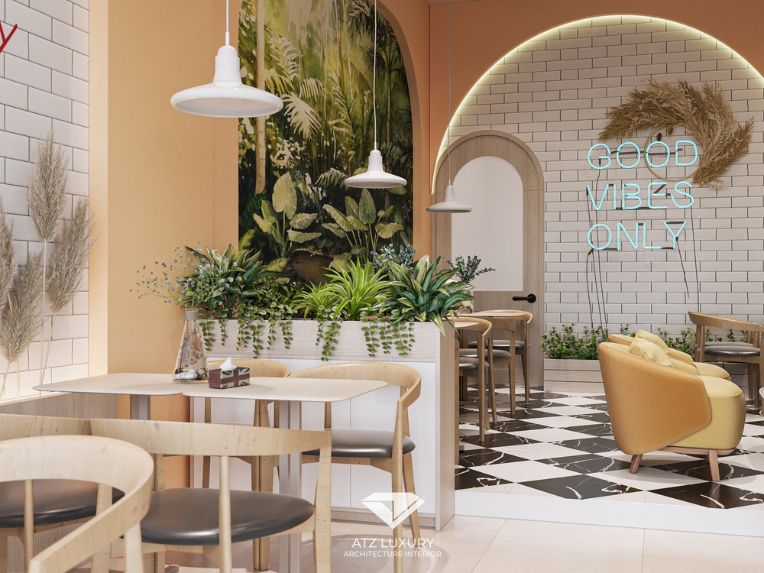 Ấn tượng mẫu thiết kế nhà hàng sân vườn Garden 300m2 cho anh Tuyền