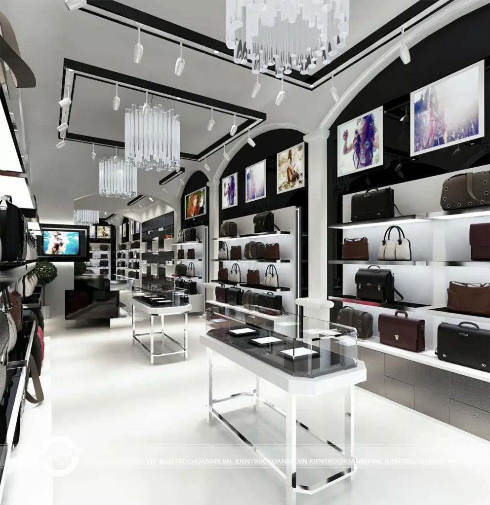 Mẫu shop túi xách phong cách hiện đại của Chị Mai tại Quận 10