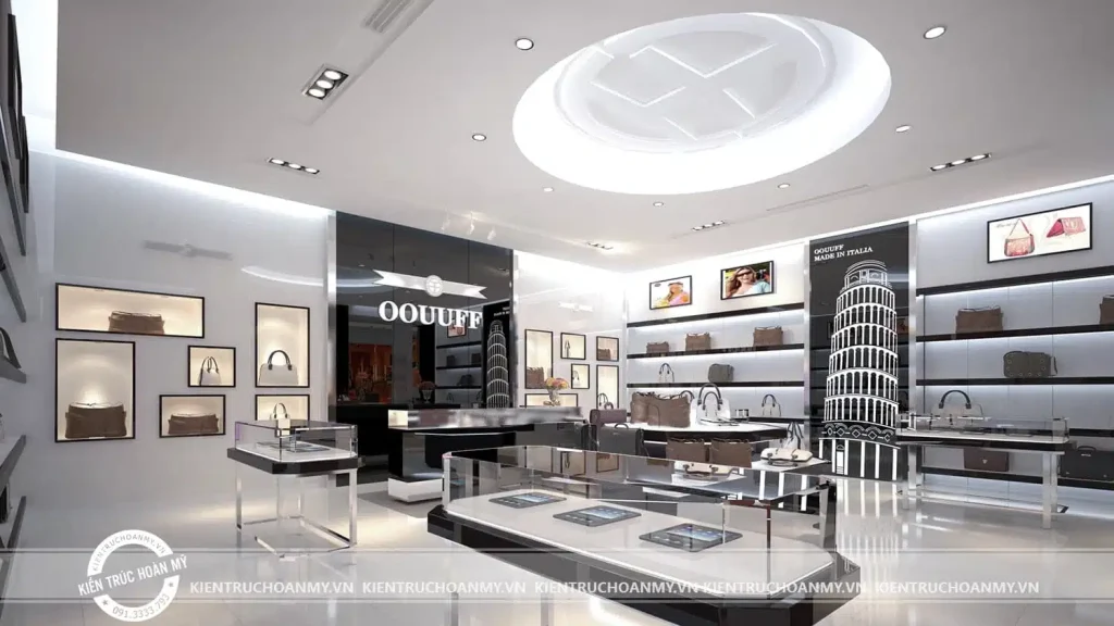 Mẫu thiết kế showroom túi xách đẳng cấp của Anh Vũ tại Quận Tân Bình Mẫu thiết kế showroom túi xách đẳng cấp của Anh Vũ tại Quận Tân Bình