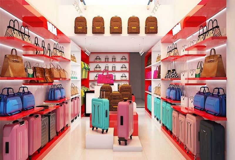 Thiết kế shop túi xách công nghiệp