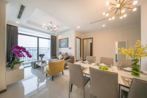 Căn hộ 1 phòng ngủ Vinhomes Central Park - Trọng Design