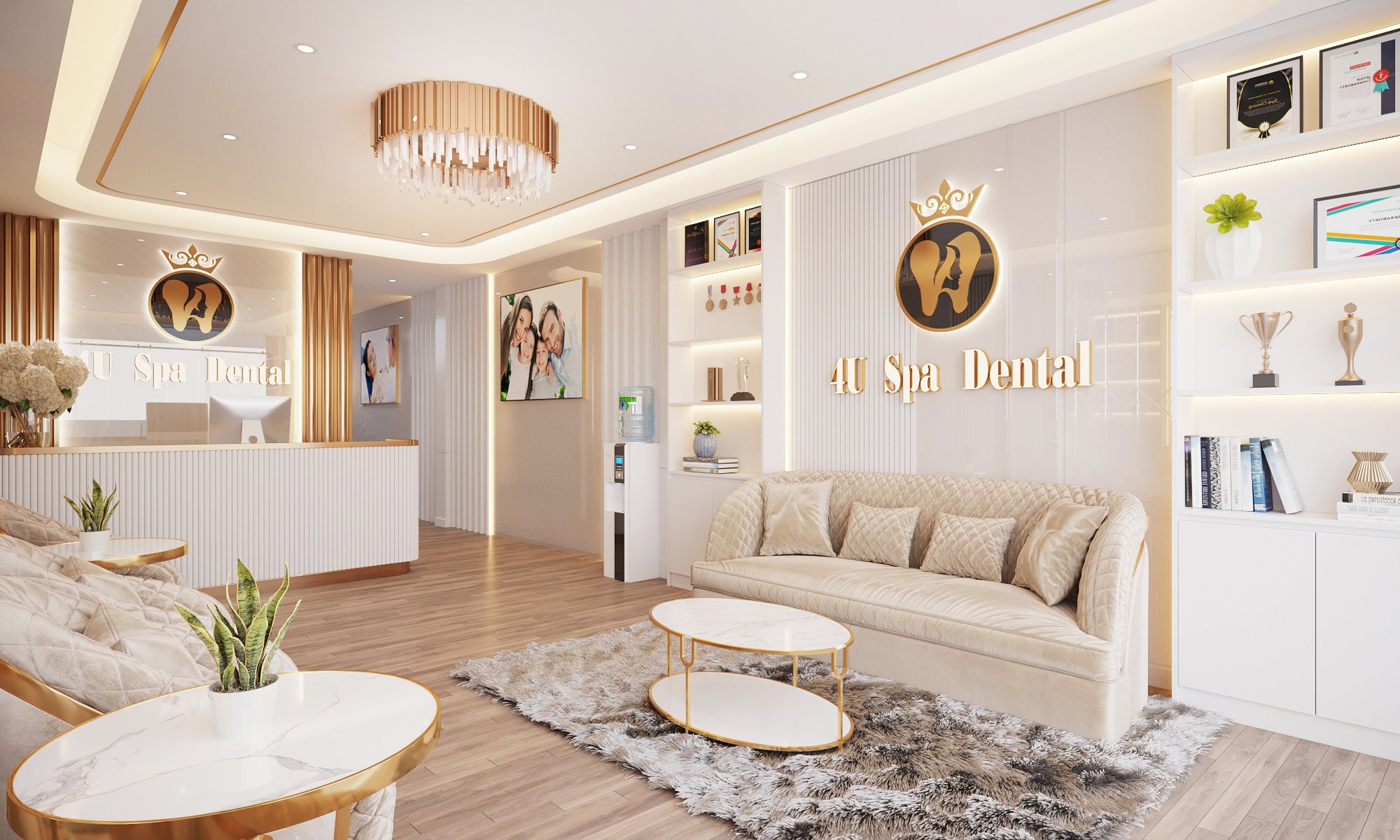 Mẫu thiết kế phòng khám nha khoa 4u spa dental Mẫu thiết kế phòng khám nha khoa 4u spa dental