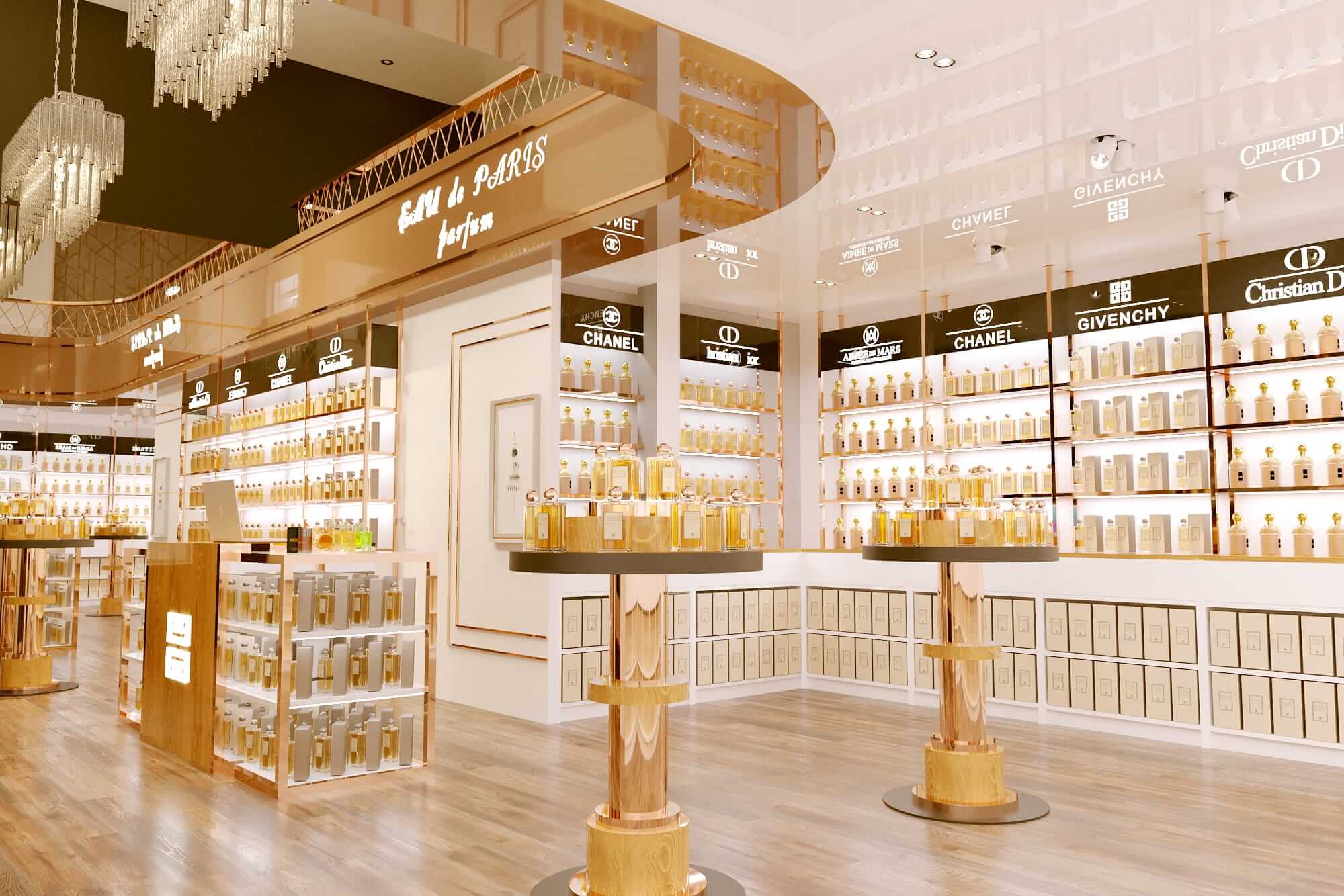 Mẫu thiết kế showroom nước hoa nhập khẩu của Chị Thảo tại Quận 11 Mẫu thiết kế showroom nước hoa nhập khẩu của Chị Thảo tại Quận 11