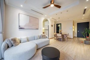 Phòng khách căn hộ Vinhome Central Park 1 phòng ngủ