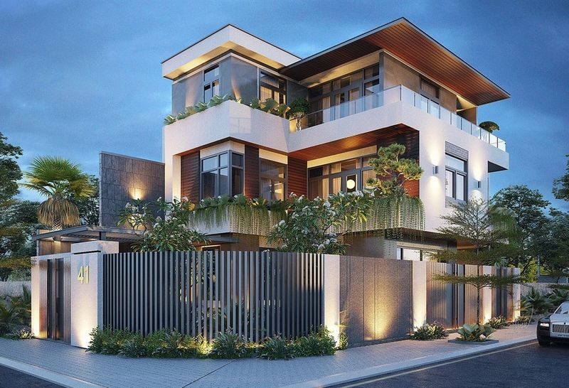 Phong cách thiết kế căn biệt thự phố hiện đại