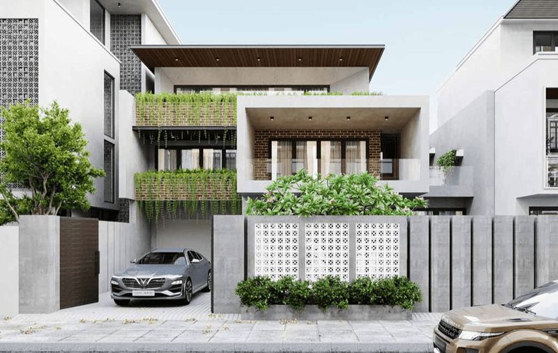 Phong cách thiết kế nhà phố vuông vức, tối giản các chi tiết