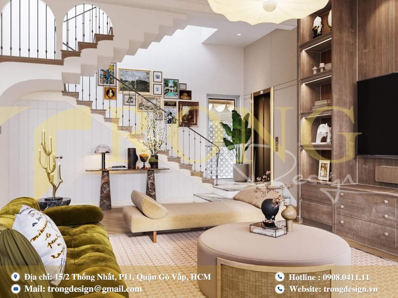 Mẫu thiết kế biệt thự hiện đại với không gian mở và nội thất tối giản