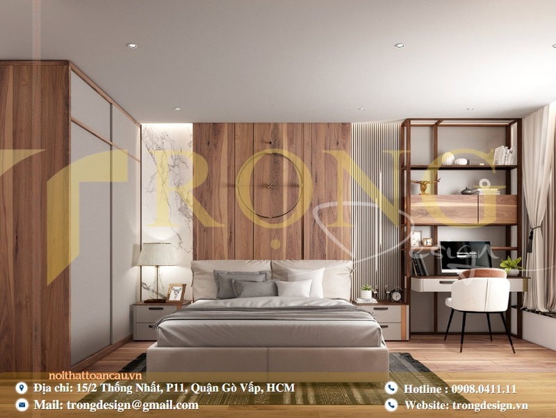 Mẫu phòng ngủ nhà ống tối ưu diện tích