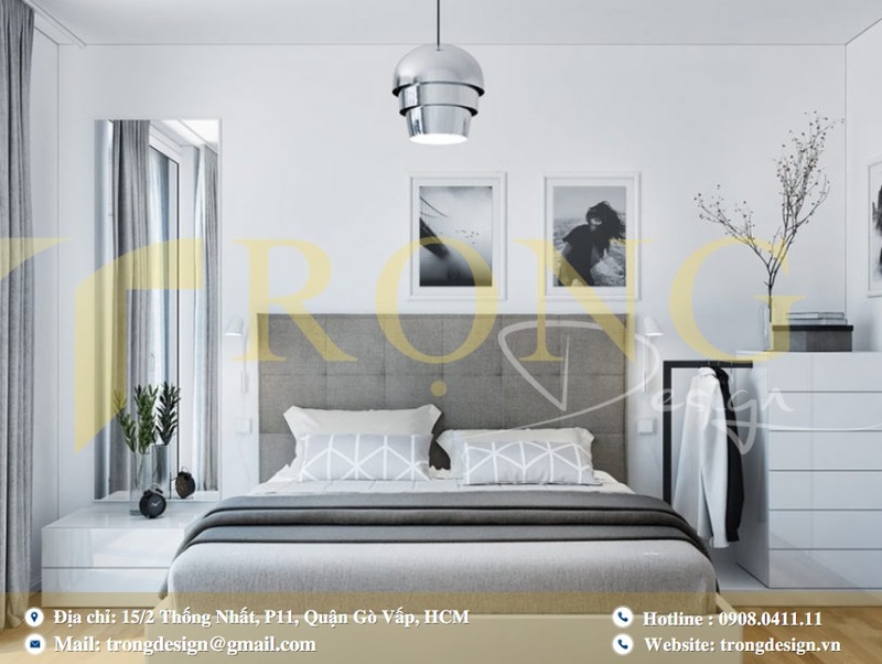 Đèn ngủ tạo điểm nhấn ấm áp cho căn phòng