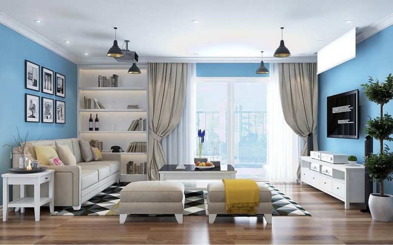 Thiết kế phòng khách cho người mệnh Thủy