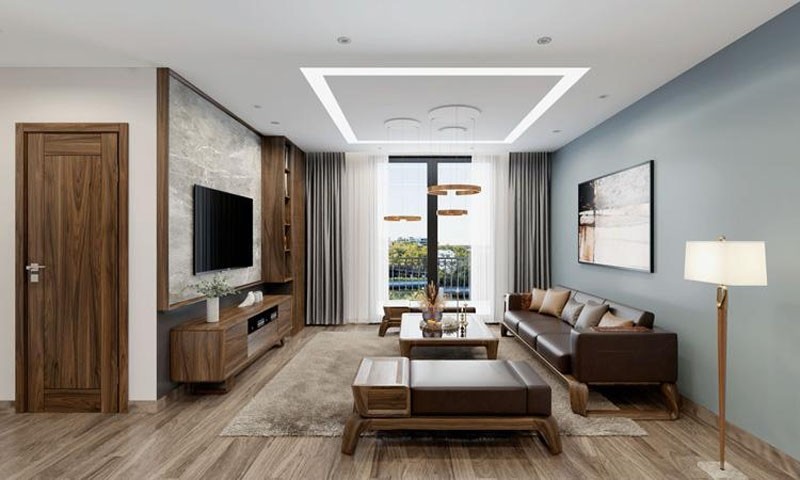 Thiết kế phòng khách cho chung cư 3 phòng ngủ