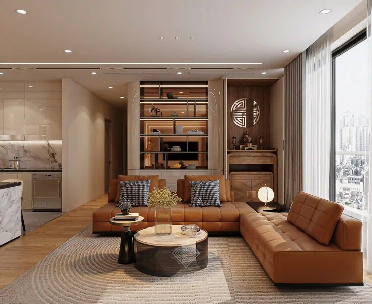 Thiết kế phòng khách cho chung cư 70m²