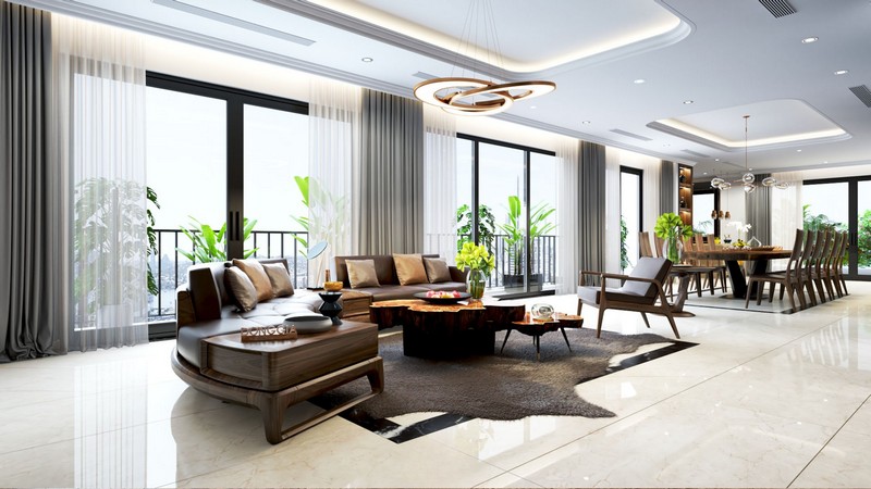 Thiết kế phòng khách cho căn hộ cao cấp