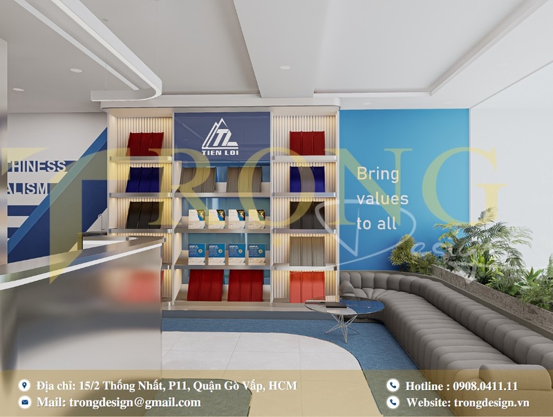 Khu vực lễ tân ấn tượng với thiết kế đẳng cấp.