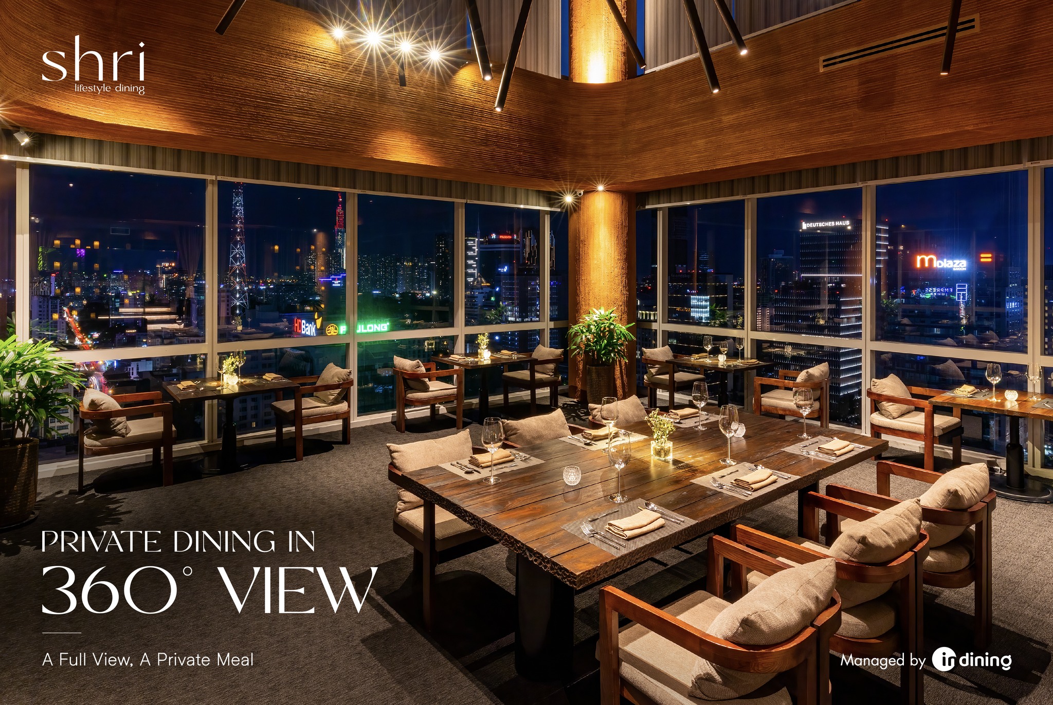 1 Thiết kế thi công nhà hàng Shri Rooftop City Skyline Quận 1 | Trọng Design