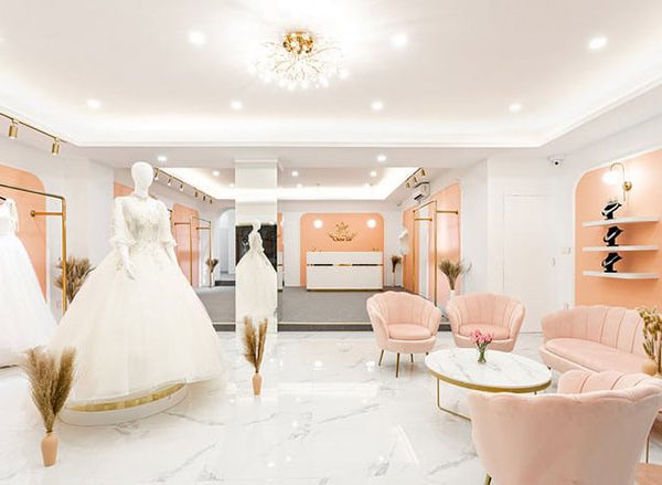 Mẫu Thiết Kế Studio Váy Cưới màu hồng