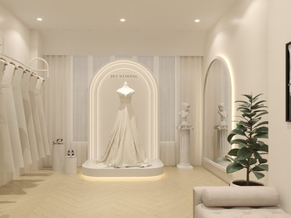 Mẫu Thiết Kế Studio Váy Cưới màu trắng tinh khôi