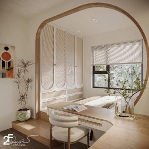 Phong cách thiết kế phòng ngủ Wabi Sabi ở Bình Chánh - Trọng Design