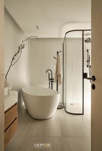 Phòng vệ sinh chung cư phong cách Wabi Sabi - Trọng Design