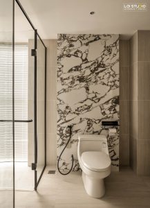 Phòng vệ sinh chung cư phong cách Wabi Sabi đơn giản - Trọng Design