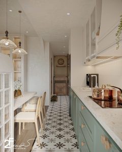 Thiết kế đảo bếp căn hộ chung cư phong cách Wabi Sabi Bình Chánh - Trọng Design