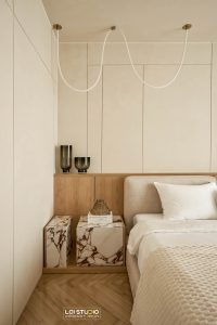 Thiết kế phòng ngủ chung cư phong cách Wabi Sabi - Trọng Design