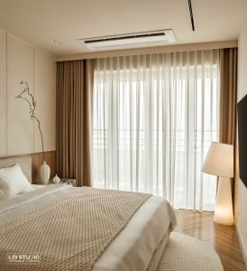 phong cách phòng ngủ chung cư Wabi Sabi Trọng Design