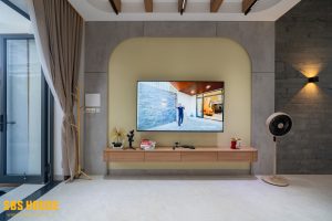 15 Dịch vụ Thiết kế thi công phòng khách nhà phố 3 tầng trọn gói Bình Dương | Trọng Design