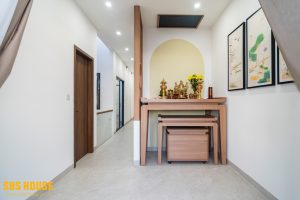 29 Thi công thiết kế phòng thờ nhà phố 3 tầng 5x20m2 Bình Dương | Trọng Design