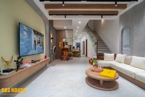 3 Thiết kế thi công phòng khách nhà phố trọn gói Bình Dương | Trọng Design