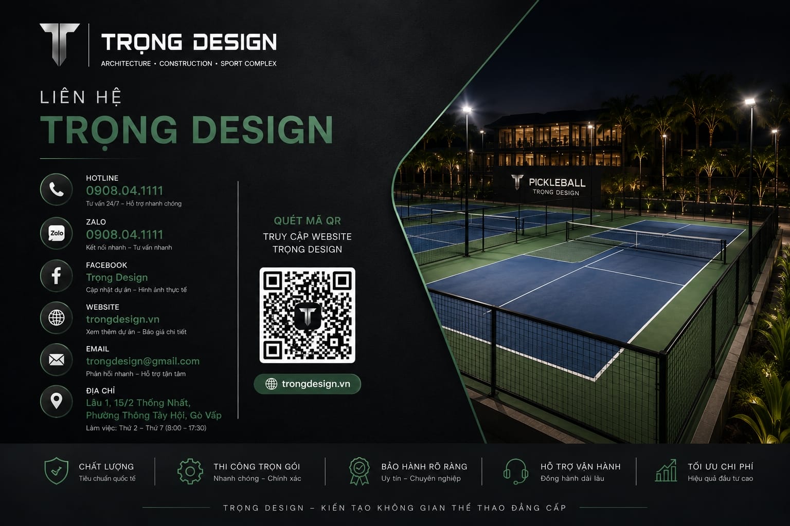 8 Thông tin liên hệ làm Sân Pickleball