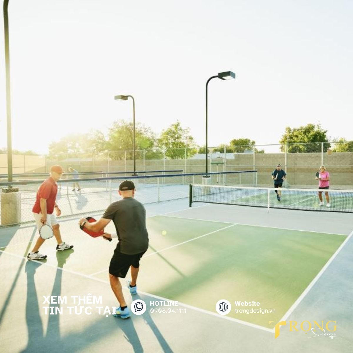 Bảng giá thiết kế thi công sân pickleball trọn gói giá tốt _ Trọng Design