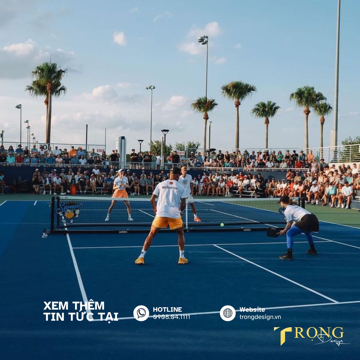 Bảng giá thiết kế thi công sân thi đấu pickleball trọn gói giá tốt _ Trọng Design