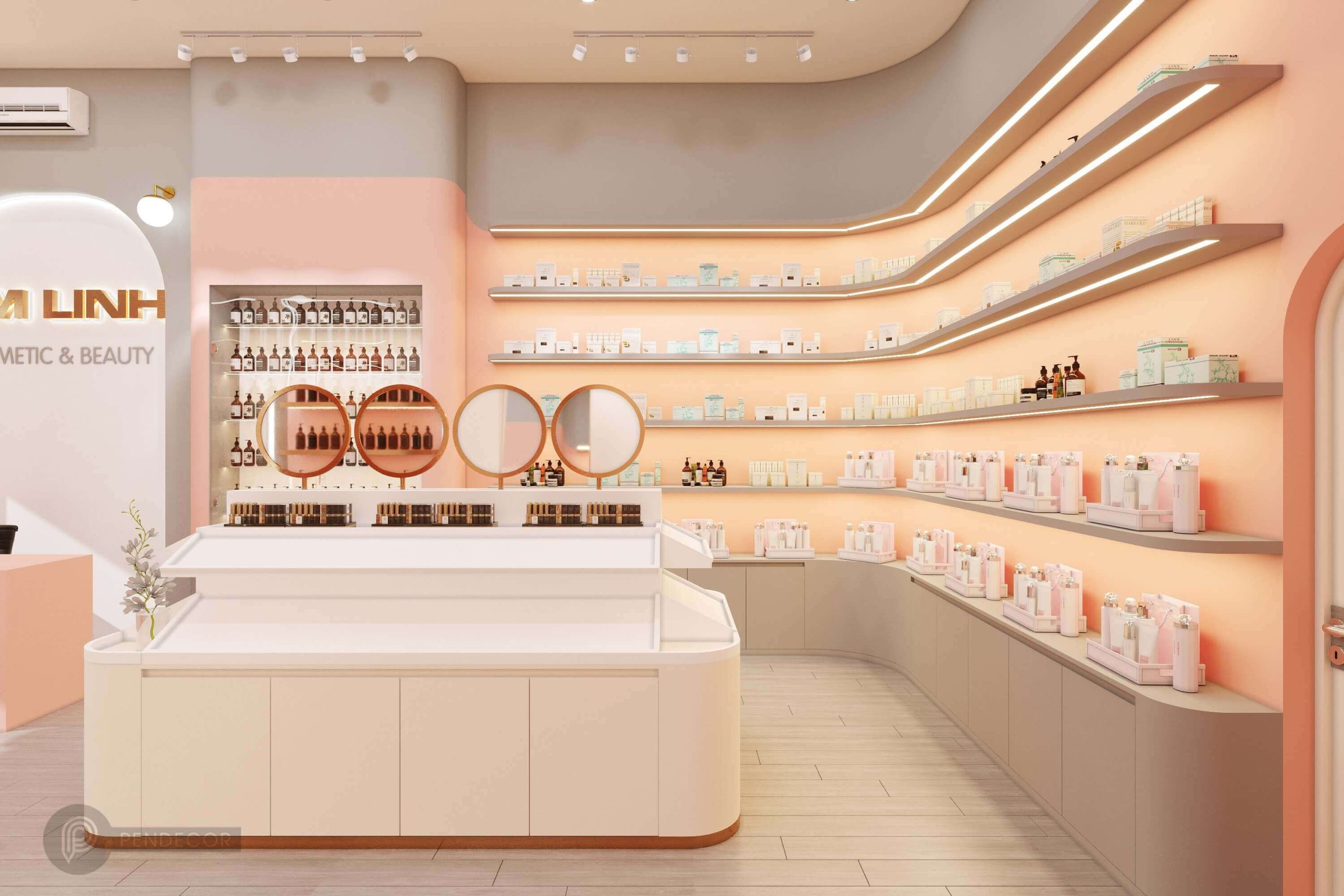 Chi phí thi công shop mỹ phẩm là bao nhiêu?