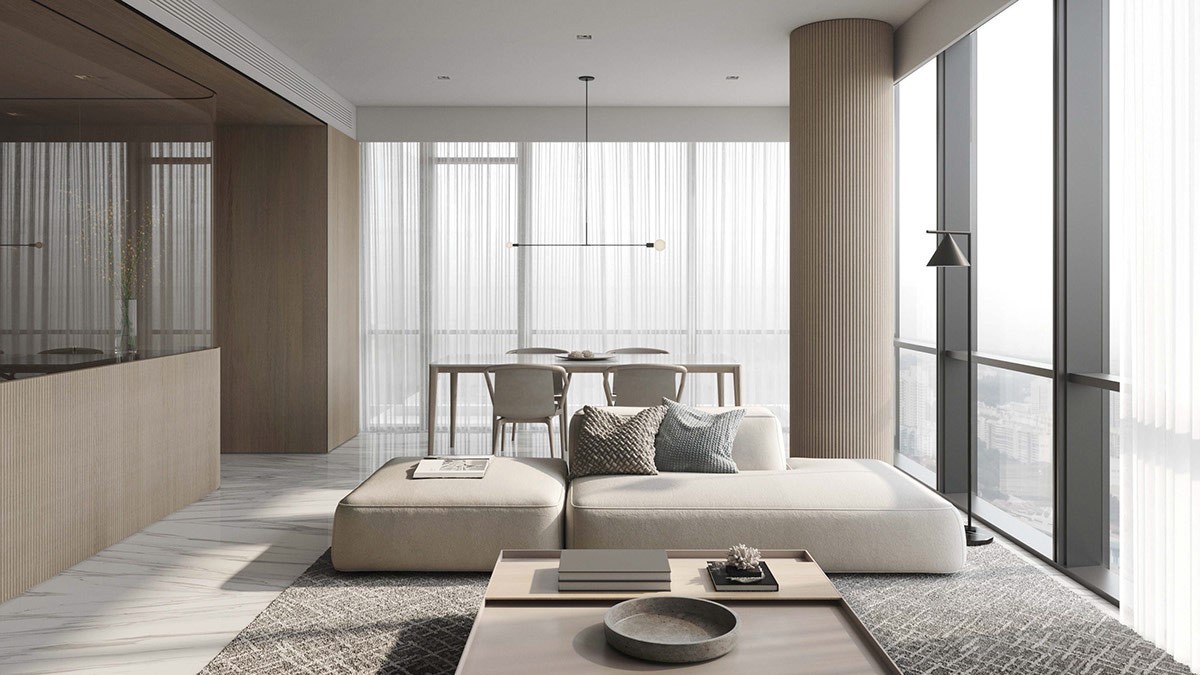 Chung cư hiện đại với phong cách tối giản của Chị Phụng Chung cư hiện đại với phong cách tối giản của Chị Phụng
