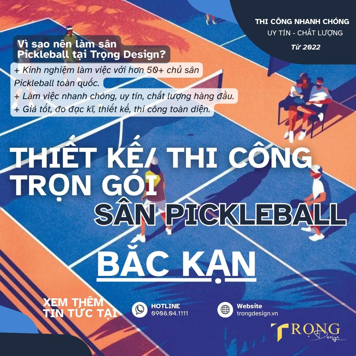 THIẾT KẾ_ THI CÔNG TRỌN GÓI SÂN PICKLEBALL BẮC KẠN _ Trọng Design