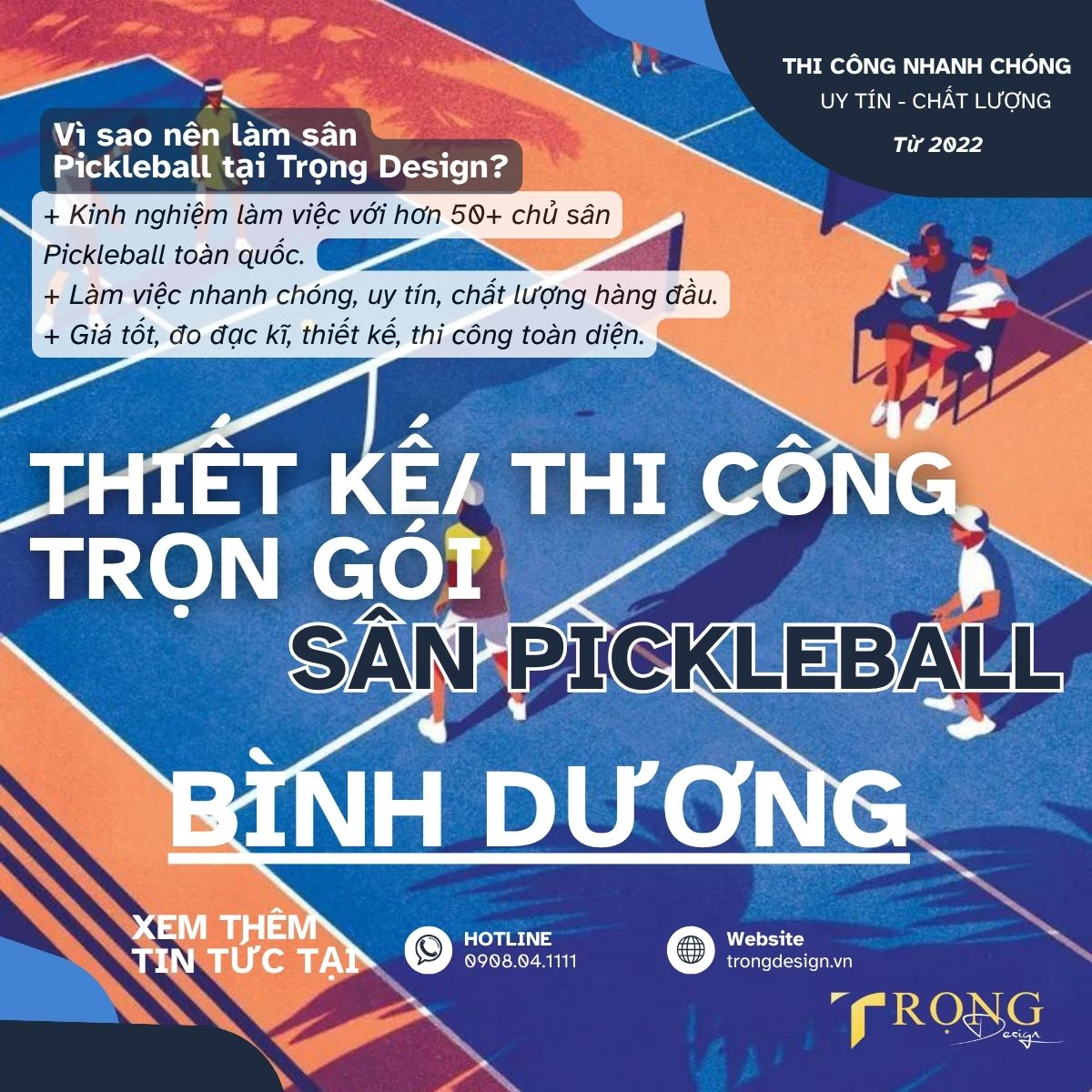 THIẾT KẾ_ THI CÔNG TRỌN GÓI SÂN PICKLEBALL BÌNH DƯƠNG _ Trọng Design
