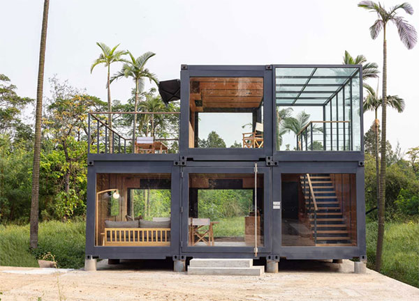 Nhà tiền chế container khung thép