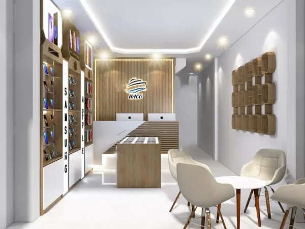 Thiết kế shop điện thoại sang trọng