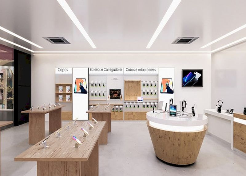Mẫu cửa hàng điện thoại "Gadget Hub" của Anh Nhật