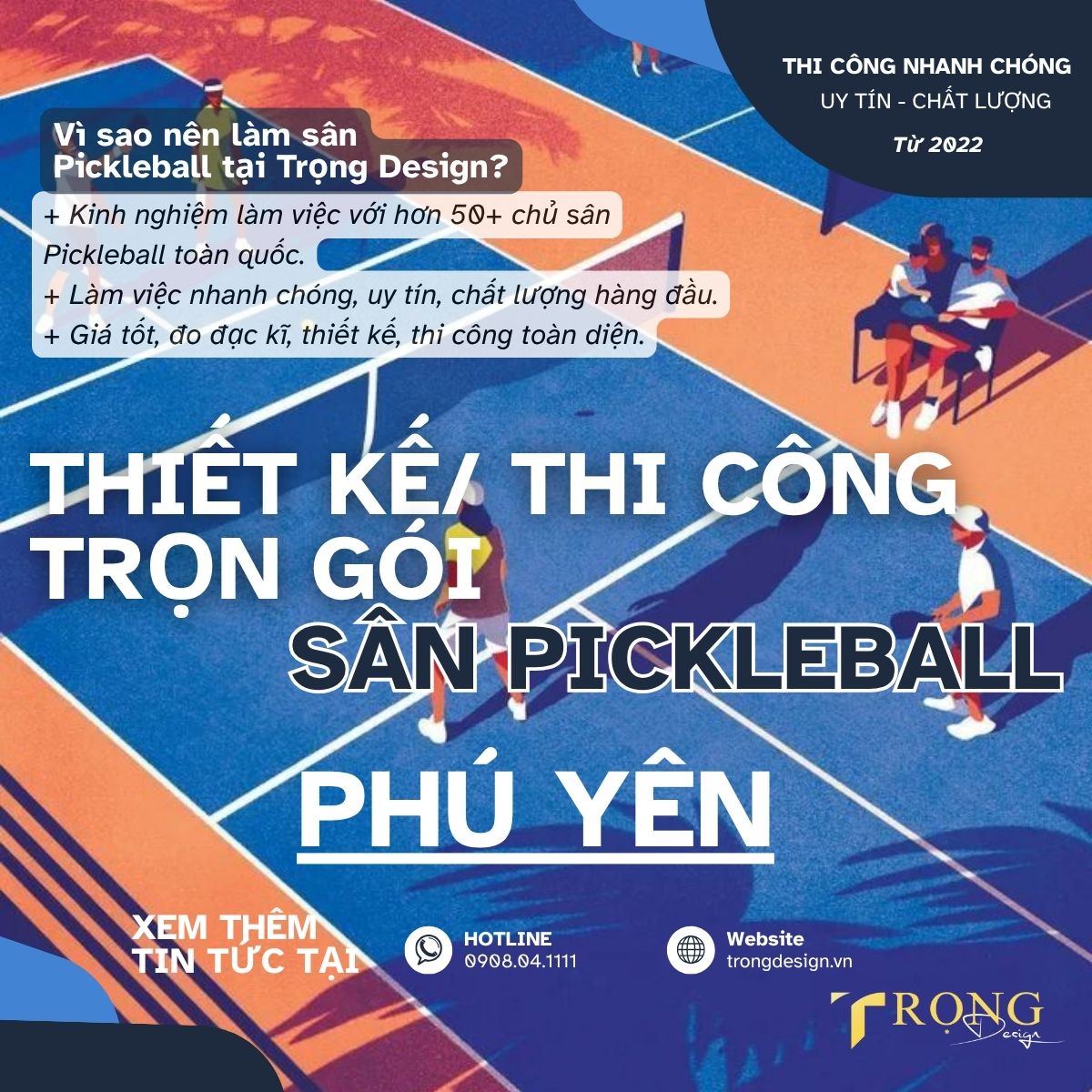 THIẾT KẾ_ THI CÔNG TRỌN GÓI SÂN PICKLEBALL PHÚ YÊN _ Trọng Design