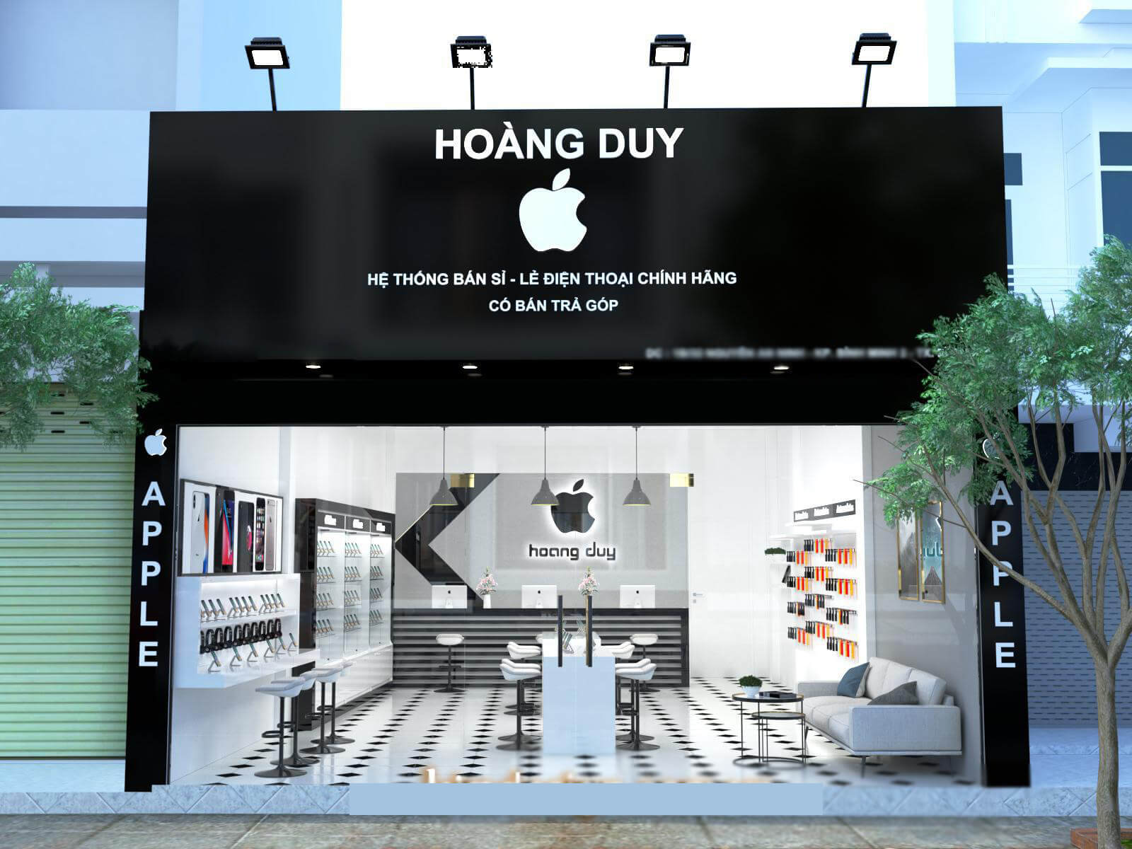 Thiết kế mặt tiền cửa hàng