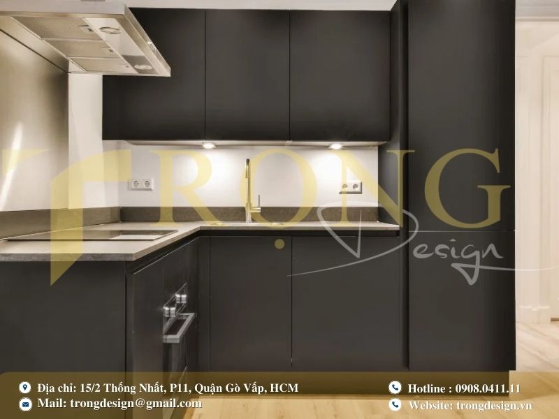 Combo thiết kế nội thất và bếp đơn giản