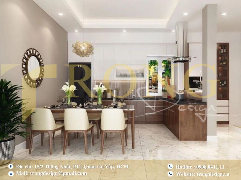 Chú ý hệ thống ánh sáng nhà bếp
