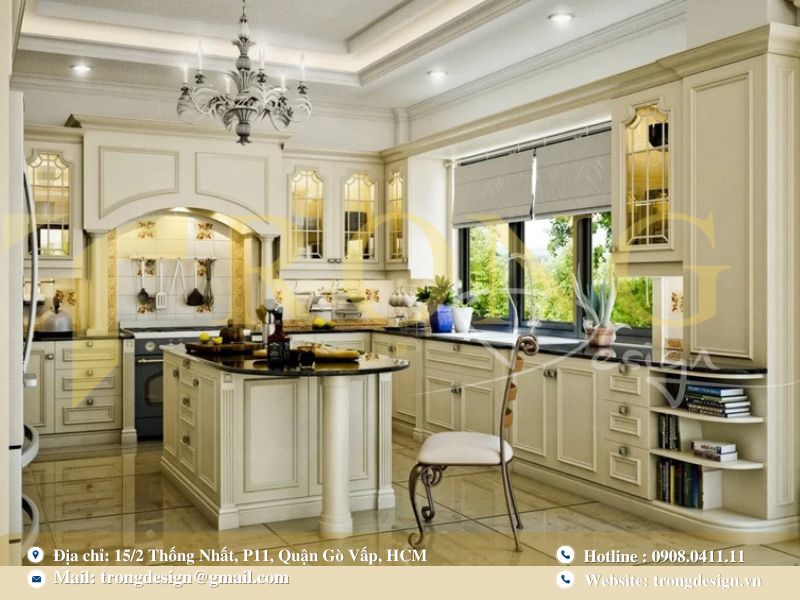 Thiết kế nhà bếp phong cách cổ điển