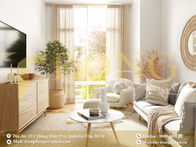 Mẫu thiết kế phòng khách 5m²