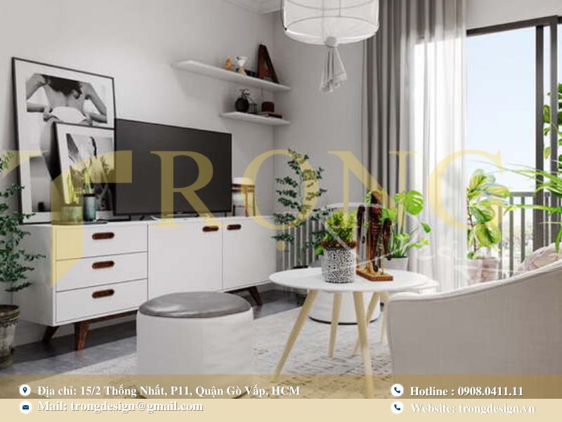 Mẫu thiết kế phòng khách 15m²