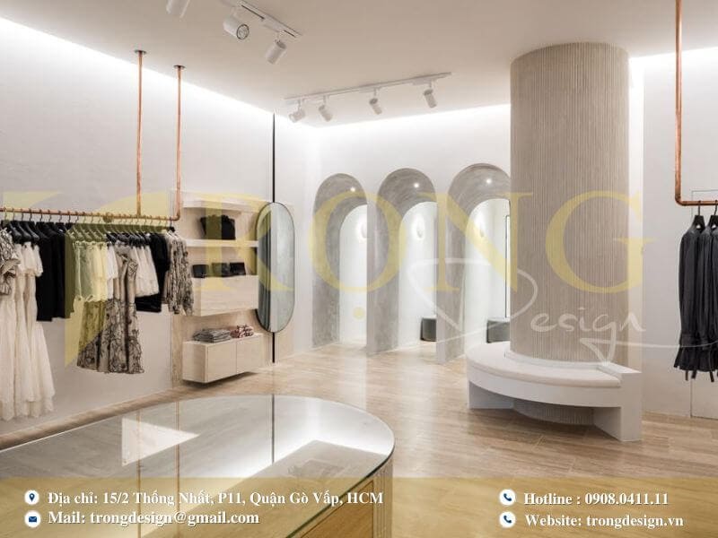 Không gian bán hàng tích hợp studio chụp lookbook